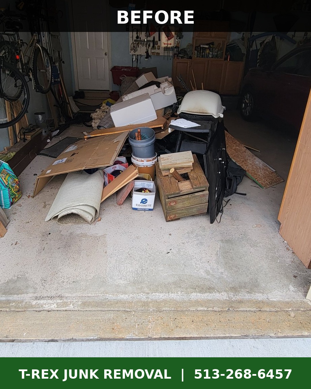 Items in the garage before the cleanout